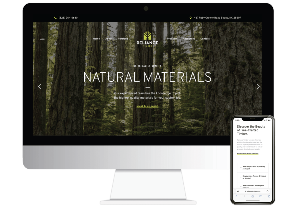 web design reliance timber